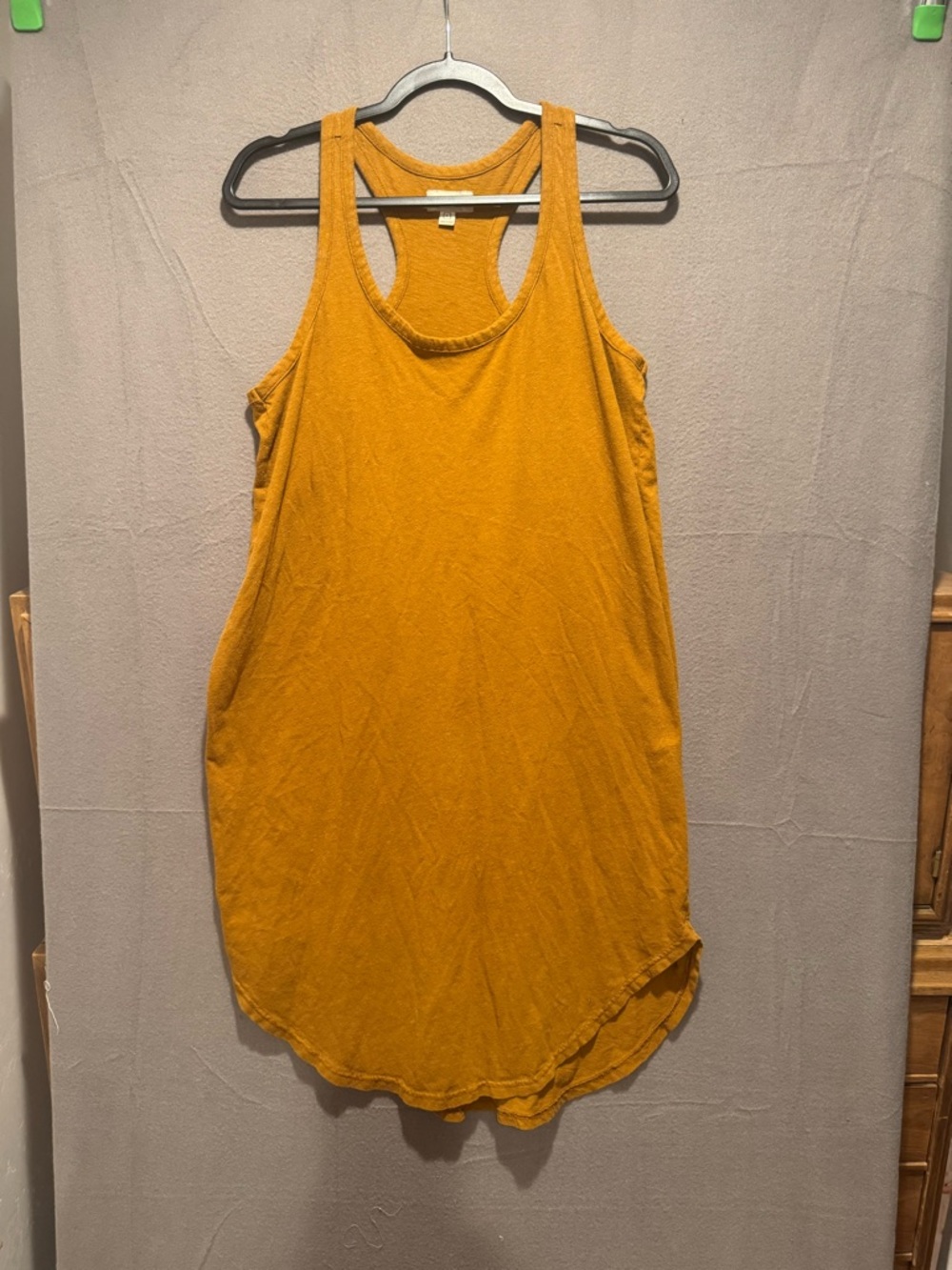 Pact Mustard Racerback Tank Dress